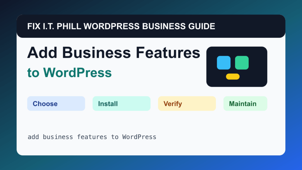 How to Add Business Features to WordPress: Complete Plugin Setup Guide tutorial for WordPress business plugin setup, backups, verification, and maintenance